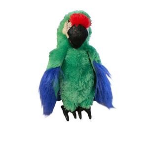 Folkmanis Great Green Macaw Parrot‎ Realistic Plush Puppet